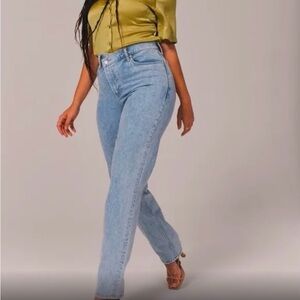 Abercrombie and fitch curve love dad high rise jeans size 16 - 23 inch inseam